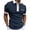 Navy, variant on Polo Shirts for Men 1/4 Zipper Henley Color Block T Shirts Causal Summer Athletic Tees, 2XL