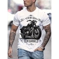 thumbnail image 2 of Summer Casual Men's Short Sleeve Tees Vintage Style Motorcycle Print and "I'M NOT OLD I'M CLASSIC" Graphic Tshirt Menwear, 2 of 7