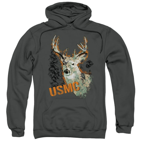 Us Marine Corps - Marine Deer - Pull-Over Hoodie - Large