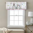thumbnail image 3 of Spring Bicycles Valance Curtain Roses Flower Eucalyptus Leaves Rainbow Stripe Window Valances Rod Pocket Short Curtains Window Treatments for Kitchen Bedroom Bathroom Laundry 42" x 18", 3 of 9