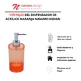 thumbnail image 4 of Dispensador de Jabon Acrilico Namaro Design Naranja BA-430674, 4 of 4