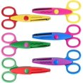thumbnail image 1 of Tijeras para manualidades creativas, diseño único, colores divertidos, corte suave, juego de 6, agarre suave ergonómico, tijeras de arte de seguridad, tijeras de plástico para niños para dar rienda, 1 of 4