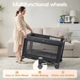thumbnail image 6 of Pamo Babe 4-in-1 Baby Playard with Bassinet & Changing Table for Newborn,Grey, 6 of 12