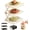 Beige, variant on Multi-Layer Dish & Prep Tray Storage Rack,10 inch 3 Tier Serving Tray Tiered Tray Stand,Collapsible Food Display Rack with X-Shaped Leg for Fruits Dessert Presentation Party (Grey)