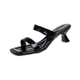 thumbnail image 3 of Gpaecead Women Double Strap High Heel Mules Solid Color Backless Cushioned Spring Summer Commute Elegant Shoes,B-Black, 3 of 8