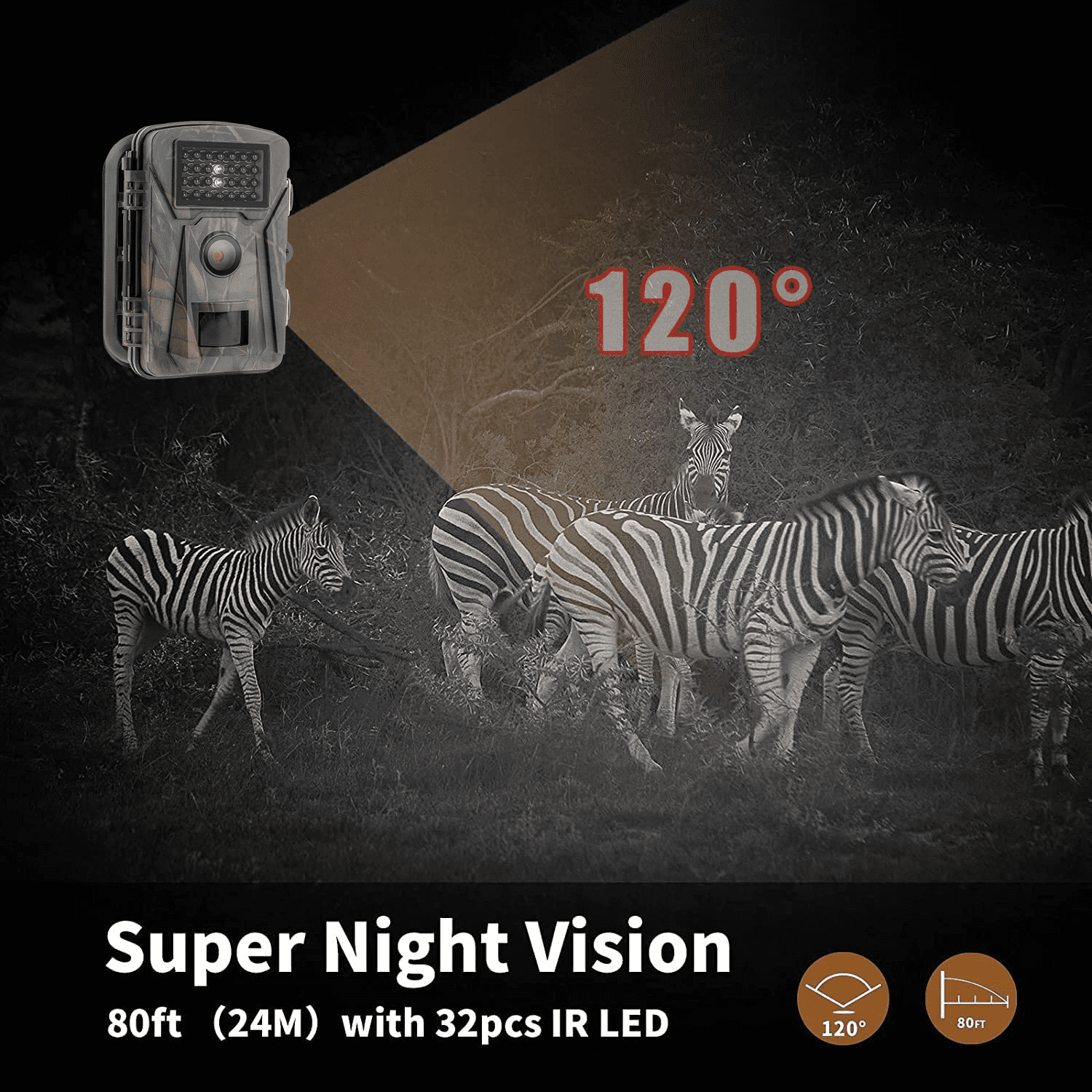 SuntekCam Basic Hunting Trail Camera 36MP 4K with 32GB SD Card IP65 Wildlife Trail Trap Monitor
