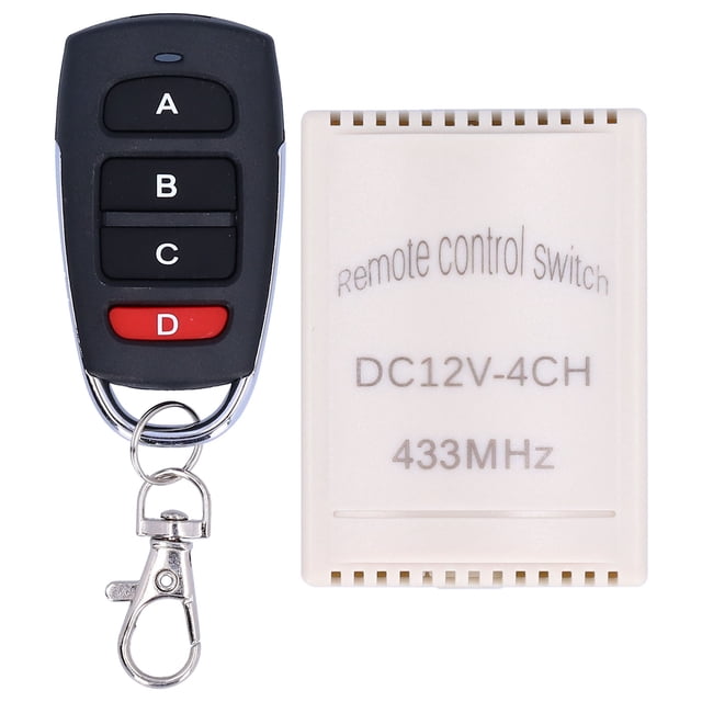 433Mhz 12V Porte de Garage Télécommande Ouvreur 4CH Sans Fil Relais Émetteur Récepteur Module Kit