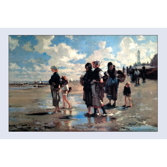 Art.com Oyster Gatherers of Cancale Art Print by John Singer Sargent, 36" x 24"