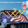 thumbnail image 5 of Psesaysky Novelty American Flag Windshield Sun Shade, Cute Shade Heat Shield Foldable, Block UV Rays, 52.95x16.14 inch, Compatible with Car SUV Off-road Vehicle, 5 of 7