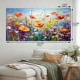 thumbnail image 4 of Designart "Rhapsody in Wildflower Blooms" Floral Metal Art Print Set, 4 of 5