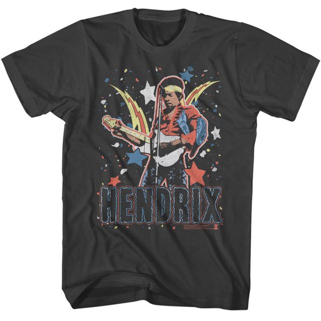 Jimi Hendrix T-Shirt Adulte Star Bursts Smoke TG