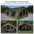 thumbnail image 4 of Coody Inflatable Camping Tents, 17.2 Luxury Cotton Canvas Air Beam Glamping Tent for 2-10 Person Family,Fast Setup Air Tent with Pump,Green, 4 of 10
