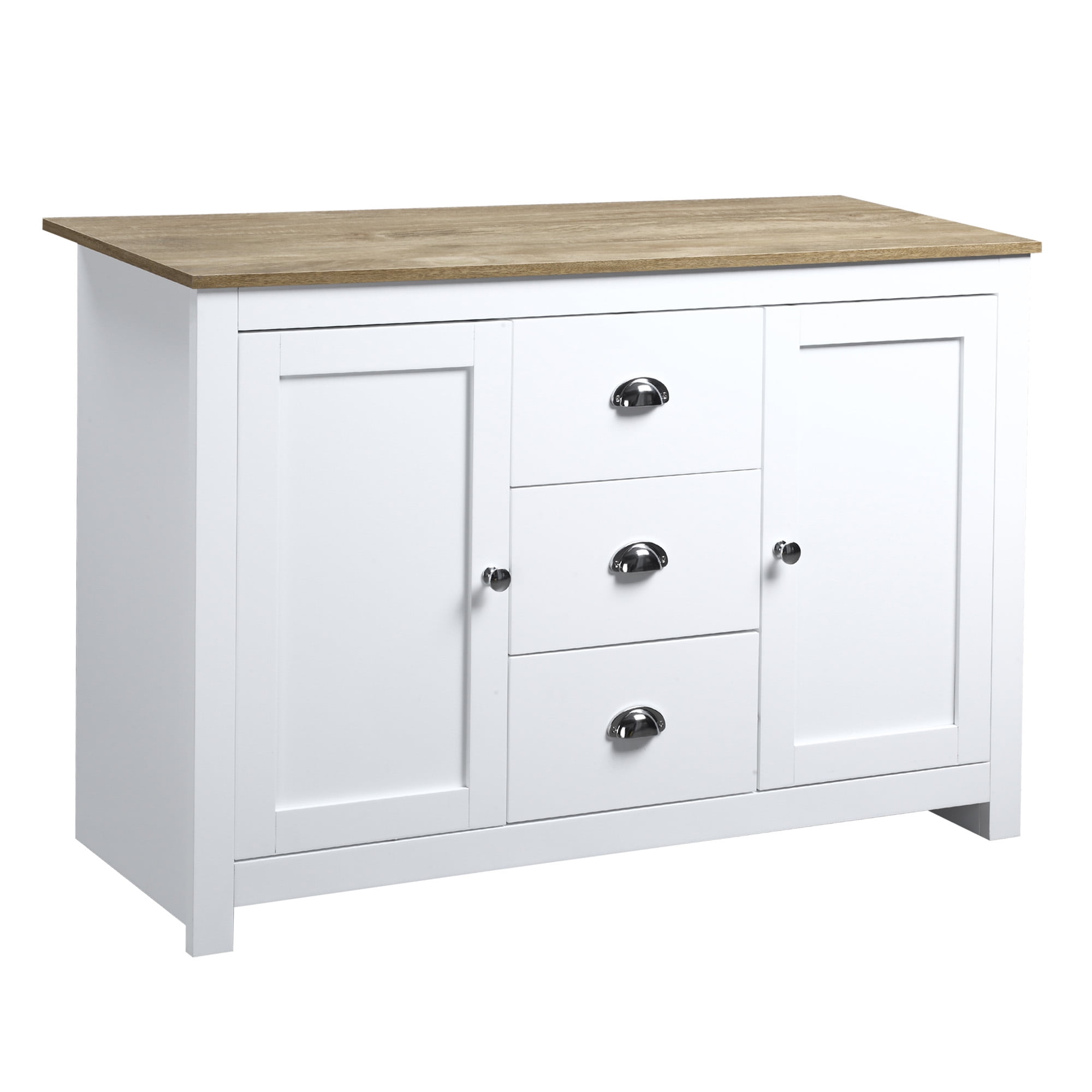 Kitchen Storage Sideboard with Adjustable Shelves, Dining Buffet
