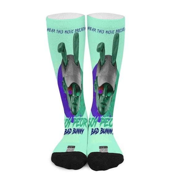Bad Bunny Stocking Long Socks Breathable Knee High Thigh Stockings High Socks Sport Socks for Mens Womens