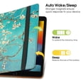 thumbnail image 5 of Pad 9th/8th/7th Generation Case 2021/2020/2019 iPad 10.2 Inch Case with Built-in Pencil Holder, Folio Stand Cover with Multiple Angles & Auto Sleep/Wake for iPad 10.2 Inch 9/8/7 Gen, Almond Blossoms, 5 of 7