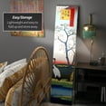 thumbnail image 3 of Oriental Furniture 6 Ft Tall Double Sided Hiroshige Room Divider, Cranes/Fox Fire, 3 Panel, Japanese, Famous painting's printed on Canvas, 3 of 5