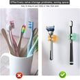 thumbnail image 5 of Fymlhomi Razor Holder for Shower Hooks – 6Pcs Self Adhesive Wall Mounted Single Hook for Hanging Toothbrush, Functional Waterproof Utility Plug Holder for Bathroom Kitchen Living Room Office, Black, 5 of 7