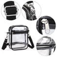 thumbnail image 5 of Gustave Small Clear Bag Stadium Approved Crossbody Purse for Concerts Sports Events, PVC Transparent Messenger Shoulder Bag with Adjustable Strap for Men Women, 5 of 8