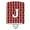 Cardinal & White, variant on Letter J Football Maroon & Gold Ceramic Night Light