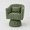 Green-Pillow&Pocket, variant on CRERIYO 360° Swivel Accent Chair Set of 1, Cloud Velvet Upholstered Barrel Seat with a Pillow, Round Lounge seating for Living Room, Black
