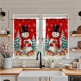 thumbnail image 4 of Christmas Kitchen Curtains 36 Inch Length, Red Christmas Curtain for Kitchen 3 Piece Set, Kitchens Window Curtains and Valances Over Sink for Kitchens Decoration Cortina de Navidad para cocina, 4 of 6