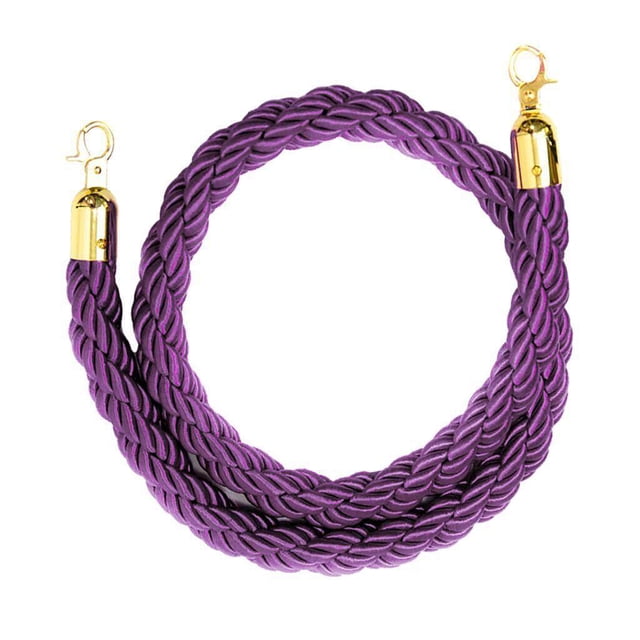 ziyahi Rope Barriers - Heavy Duty Crowd Control Stanchions 1.5m Crowd Control Rope Purple