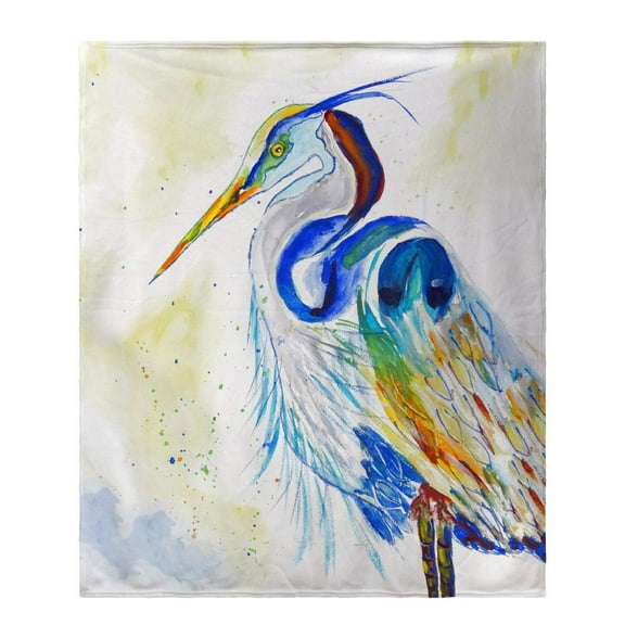 Betsy Drake Interiors Watercolor Heron Throw