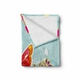 thumbnail image 2 of Colorful Soft Flannel Fleece Throw Blanket, Butterflies and Floral Ornamanets Fantasy Design Colorful Vibrant Wings Artwork, Cozy Plush for Indoor and Outdoor Use, 50" x 70", Multicolor, by Ambesonne, 2 of 6