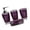 Purple, variant on YongCo Scandinavian Bathroom Organizers 4 Piece Set Food Safe Hygienic Toothbrush Holder Soap Cream Storage Waterp