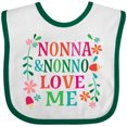 thumbnail image 3 of Inktastic Nonna and Nonno Love Me Girls Baby Bib, 3 of 4