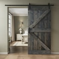 thumbnail image 3 of Coast Sequoia Inc Coast Sequoia 42in x 84in K Series Pine Wood Sliding Barn Door With Hardware Kit Carbon Gray, 3 of 5
