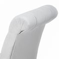 thumbnail image 3 of Benjara Feni Dining Parsons Chair Set of 2, Tufted Rolled, Off White Linen, 3 of 5