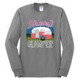 thumbnail image 3 of Happy Glamper | Fancy Camping Camper Van Caravan | Nature Lover Mens Long Sleeve Shirt, Heather Grey, M, 3 of 5
