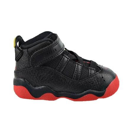 Jordan 6 Rings (TD) Toddler's Shoes Black-University Red-White-Yellow Strike 323420-063