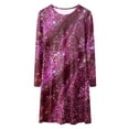 thumbnail image 4 of Gubotare Christmas Dress Girls Long Sleeve Dresses Casual Crew Neck Dresses for Kids Size 17-18(Red,17-18 Years), 4 of 5