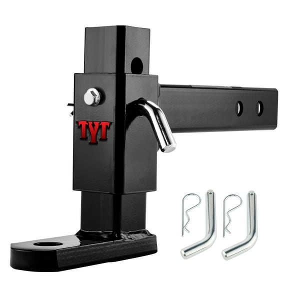 TYT Adjustable Towing Mount with 2 Hitch Pins,5-1/2" Rise & 6-7/8" Drop Tow Hitch,Fits 2-Inch Receiver,7500 lbs
