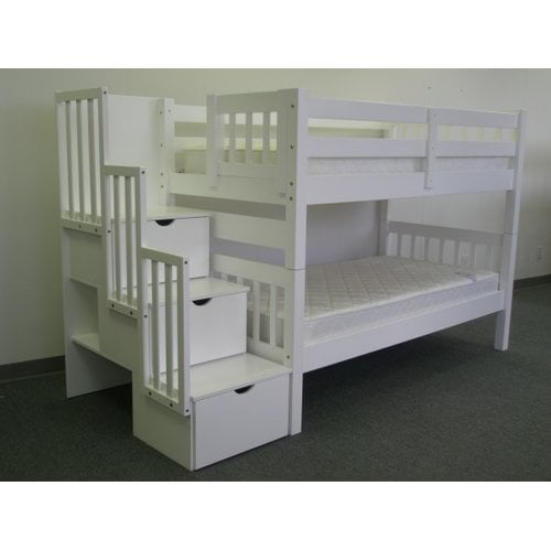 walmart bunk beds white