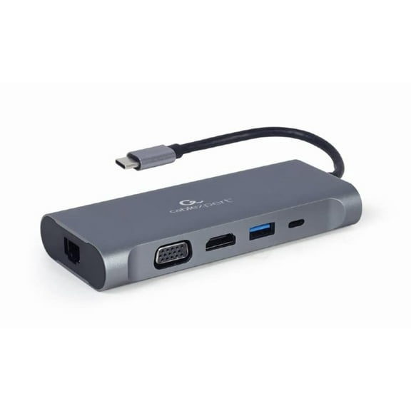 Gembird USB Type-C 7-in-1 Combi Adaptor Space Grey