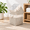 White&Beige Brown-Hard Bottom 12 inch, variant on Grey Hard Bottom 13 Inch Linen Fabric Foldable Storage Cube Basket