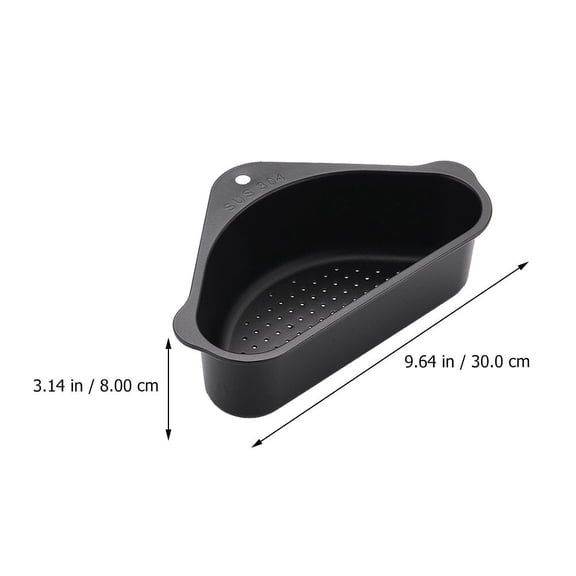 PENIKOKO 1 Set Kitchen Sink Strainer Drain Basket Black Stainless Steel Kitchen Organization