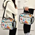thumbnail image 5 of Insulated Lunch Bag 6L Leak-Proof Lunch Box with Shoulder Strap Multiple Pockets Lunch Tote Watercolor Colorful Floral, 5 of 9