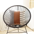 thumbnail image 3 of Faux Leather and Monochromatic Stripes Decorative Pillow Cover, 3 of 4