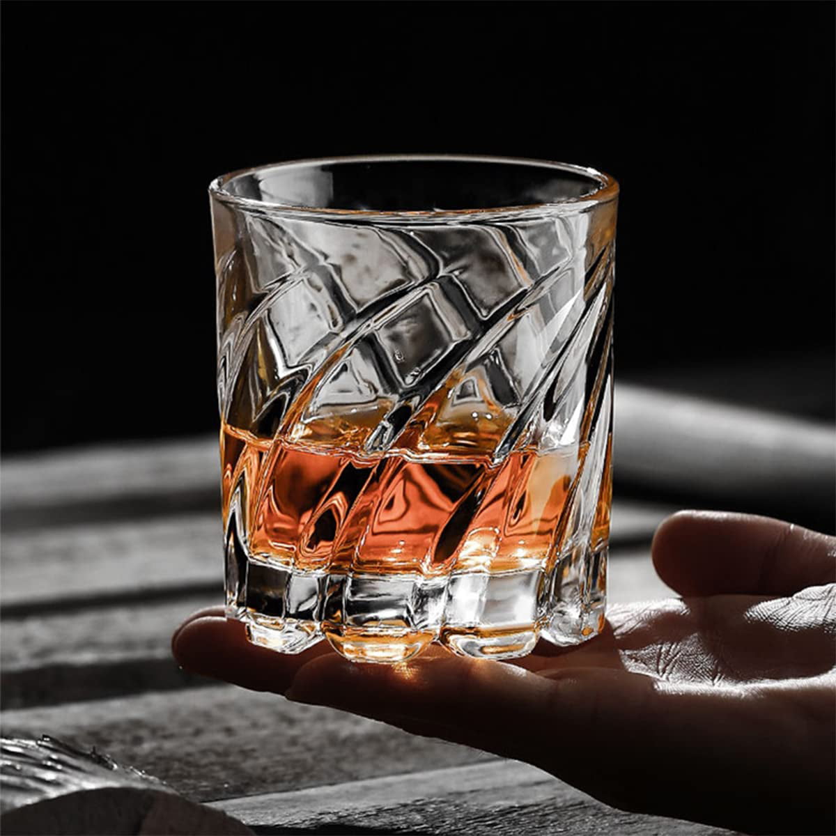 Twisted Whiskey Glasses with Ice Rocks (Set of 2) – Sunnygeeks