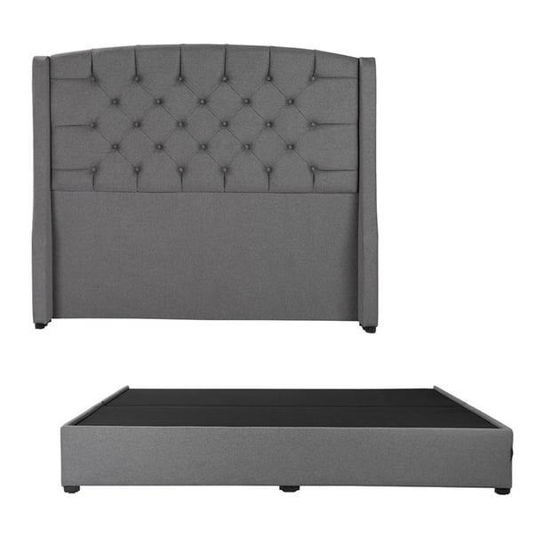 Box Base cama King Size + Cabecera Sitka Gris