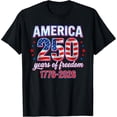 thumbnail image 2 of 100% Cotton Unisex 250 Years of Freedom 1776-2026 Patriotic American Flag T-Shirt, 2 of 5