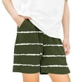 thumbnail image 1 of Odeerbi 5-14 Años Niños Niñas Verano Pantalones Cortos A Rayas Workout Pantalones Cortos Deportivos Lindo Transpirable Pantalones Cortos Con Bolsillos, 1 of 4