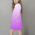 thumbnail image 3 of Light Sweaters for Girls Fall Plus Size New Girls Open Front Cardigan Fashion Gradient Color Casual Long Sleeve Jacket Lightweight Fall Outwear with Pockets Purple 130, 3 of 6