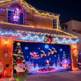 thumbnail image 4 of WMQPNNS Décoration de Noël Couverture de Porte de Garage Bannière Design Réactif avec 2 Modes d'Éclairage pour Festif Extérieur Fluorescent Phosphorescent avec Dessin Animé Père Noël Fête Décoration de Noël, 4 of 7