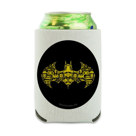 Batman Batman Icons Logo Can Cooler - Drink Sleeve Hugger Collapsible Insulator - Beverage Insulated Holder