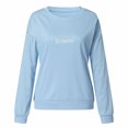 thumbnail image 2 of Gibobby Sudadera oversize mujer Linda sudadera de manga larga para adolescentes y mujer(Azul celeste,CH), 2 of 4
